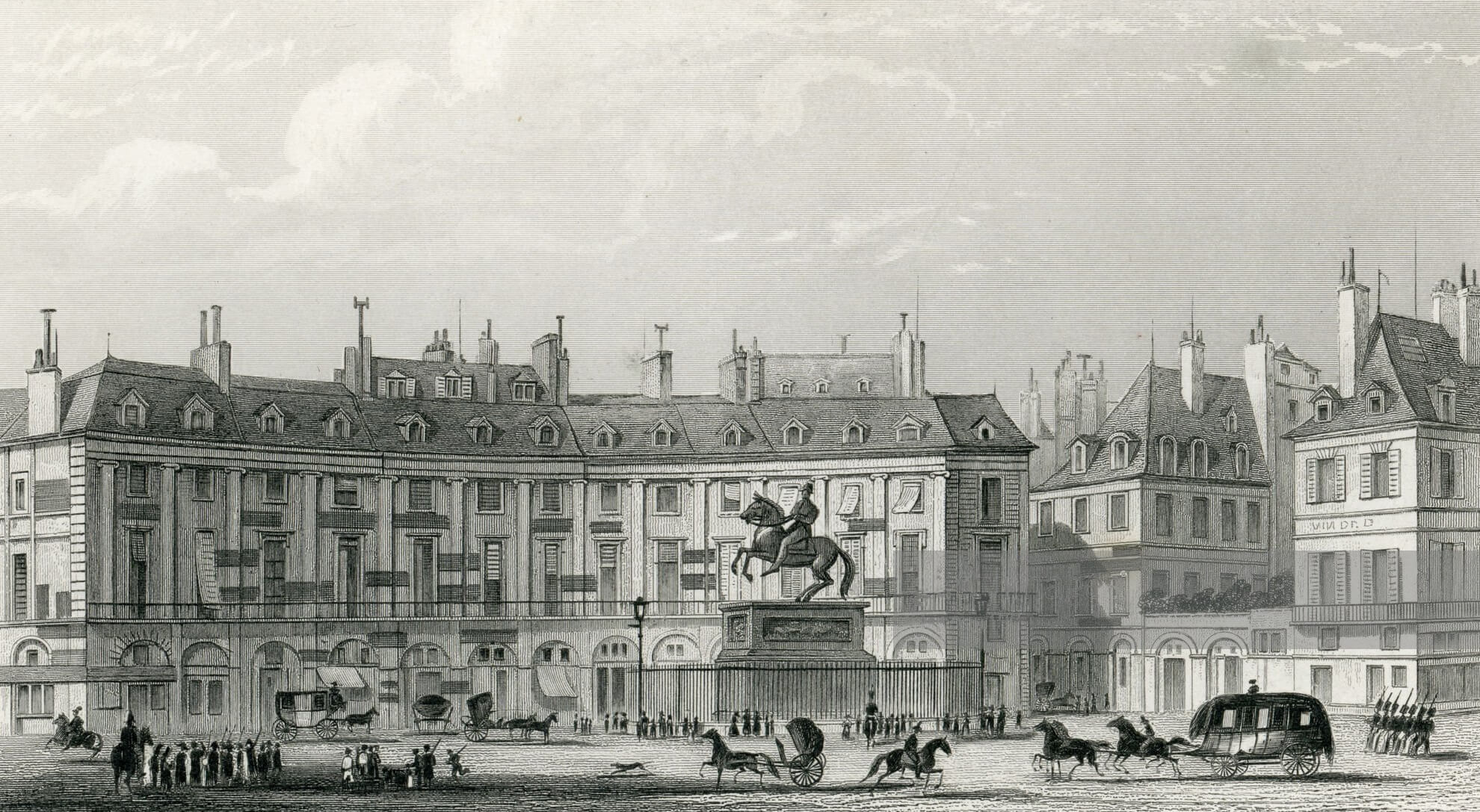 Reprezentacyjne budynki przy Place des Victoires w Paryżu
