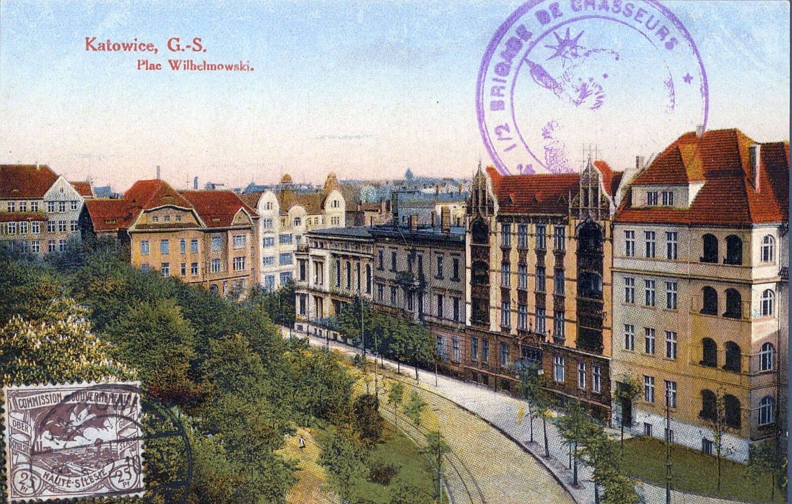 Plac Wolności w Katowicacj (dawniej Wilhelmsplatz)