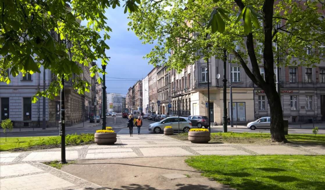 Otwarcie urbanistyczne w kierunku kamienic przy ul. Gliwickiej