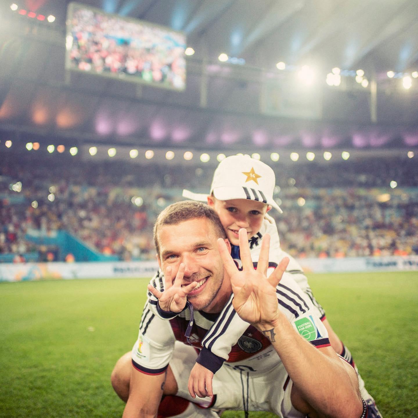 Lukas Podolski z synem