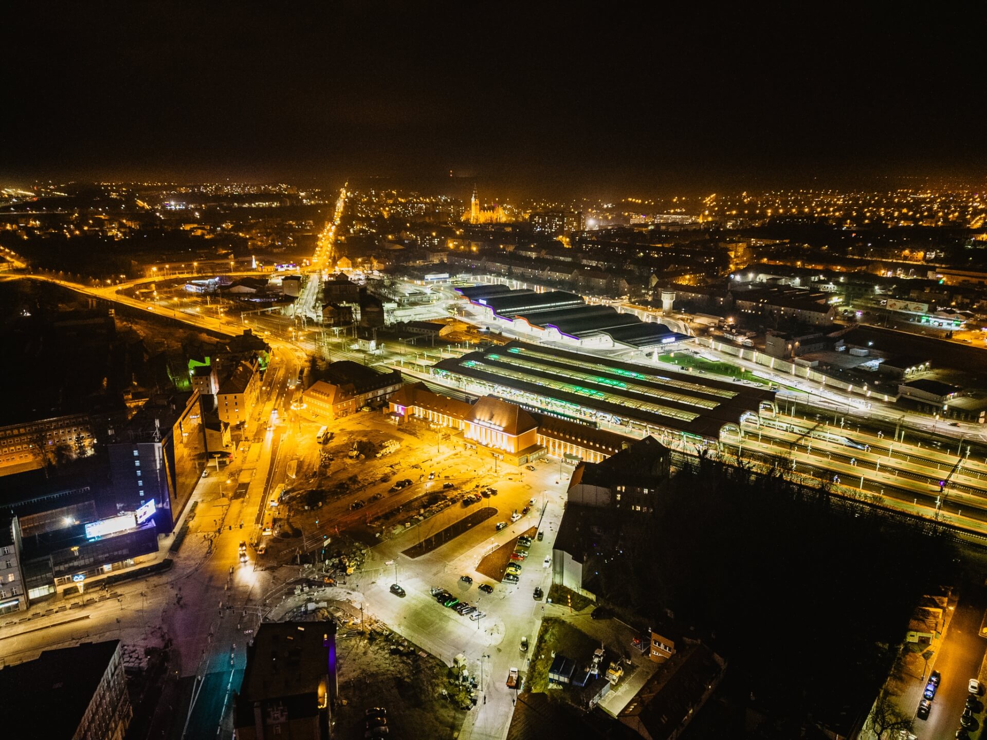 Gliwice by night