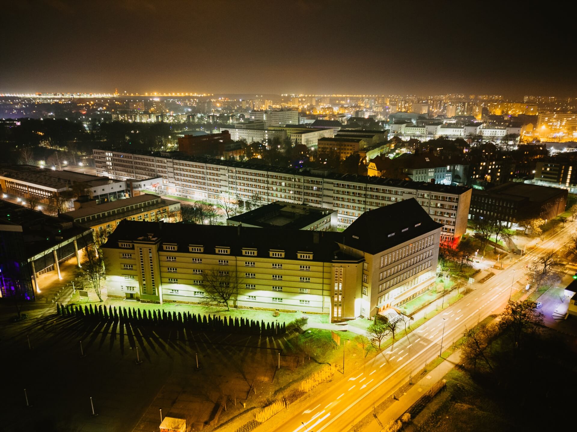 Gliwice nocą