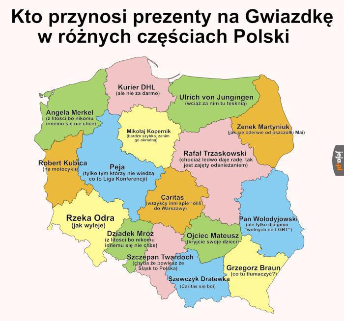 Kto przynosi prezenty na Gwiazdkę na Śląsku i czemu Szczepan Twardoch?