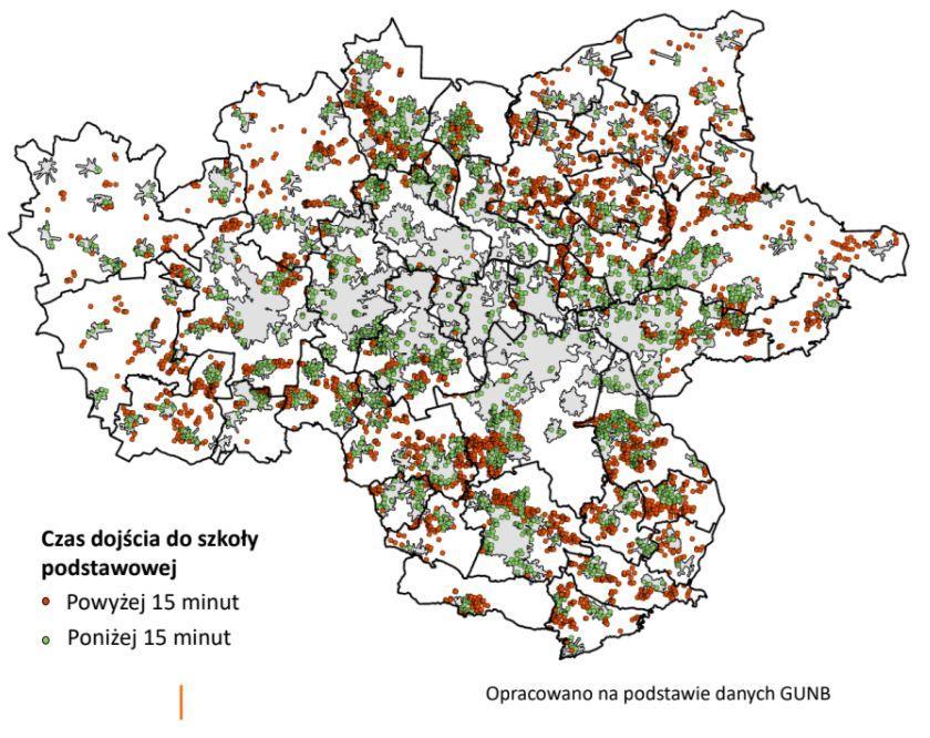 Analiza dostępności szkoły podstawowej