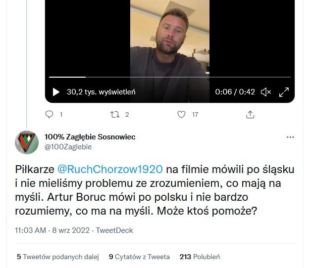 Kibice Zagłębia odpowiadają Borucowi.