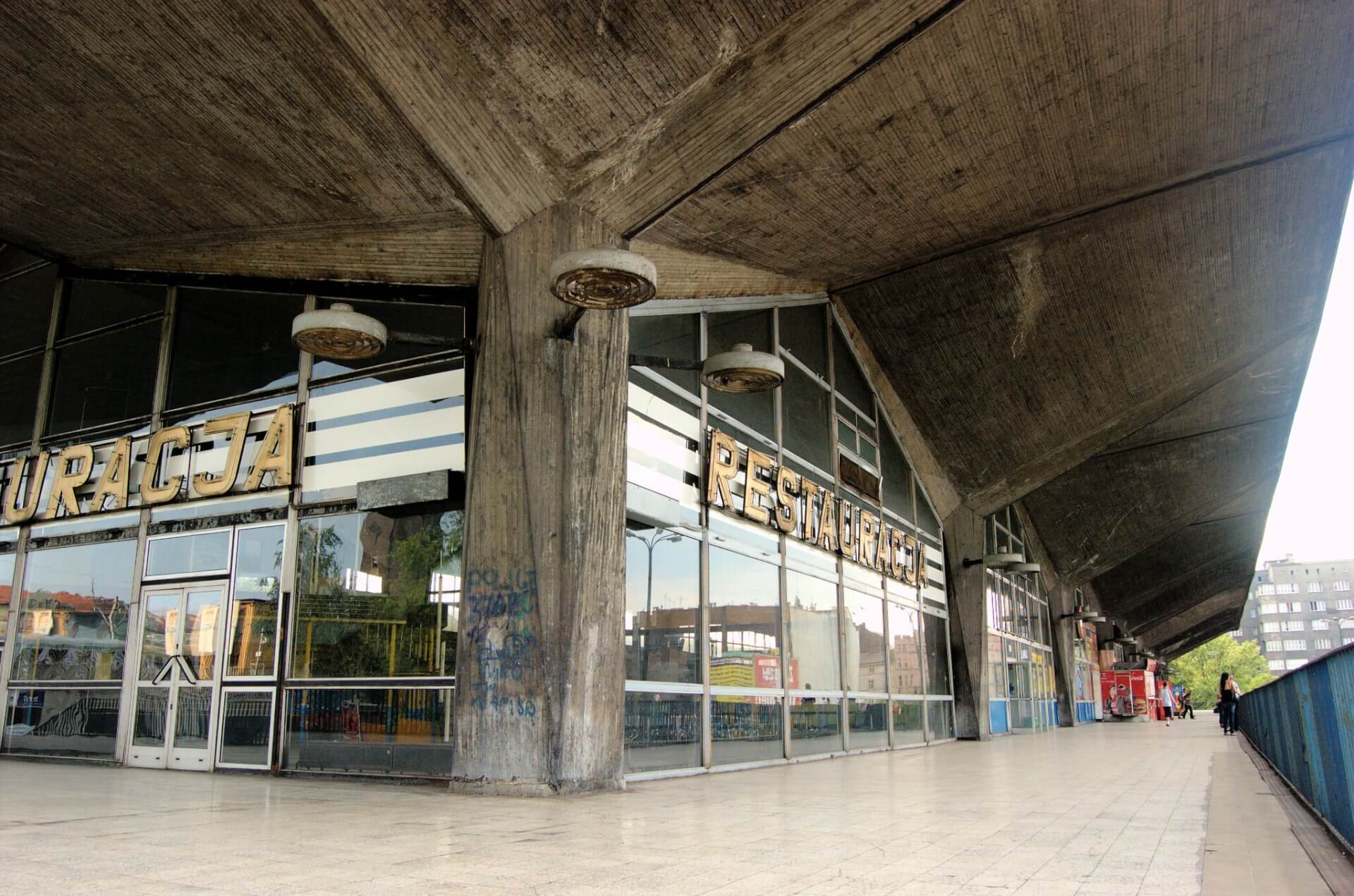 Dworzec kolejowy w Katowicach przed wyburzeniem