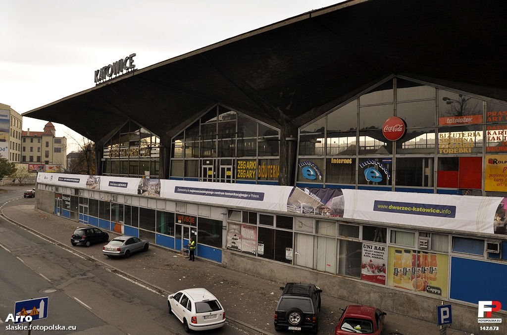 Dworzec kolejowy w Katowicach tuż przed rozpoczęciem rozbiórki