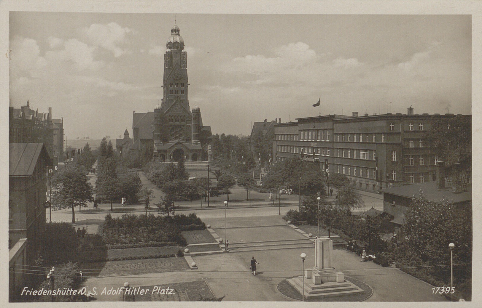 Rynek w Nowym Bytomiu po roku 1939