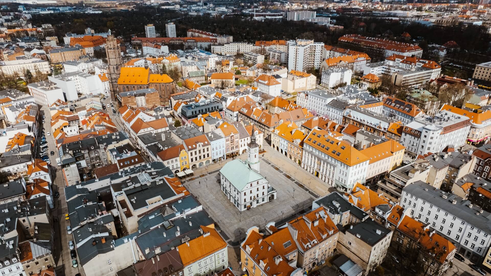 Gliwice Rynek widziany z góry