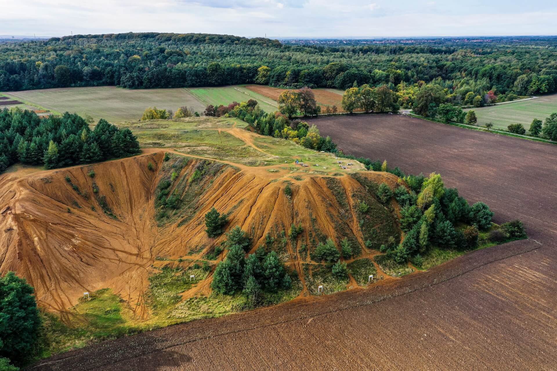 Hałda Popłuczkowa widziana z powietrza