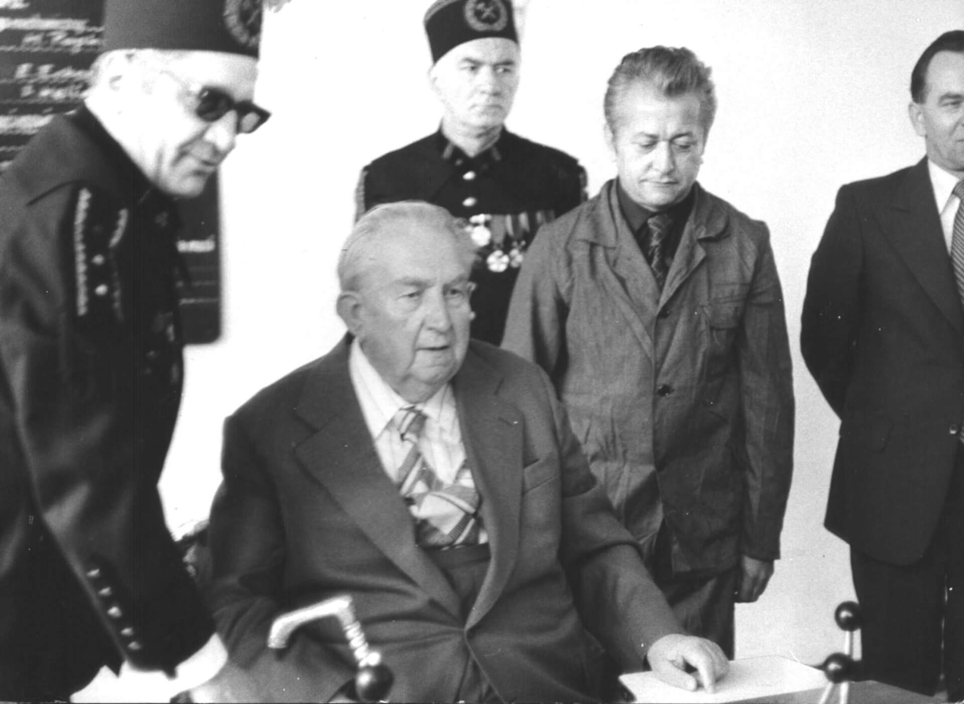 Jerzy Ziętek na ceremonii otwarcia Zabytkowej Kopalni Srebra, 05.09.1976 r.