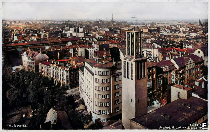 Panorama Katowic, lata 30.