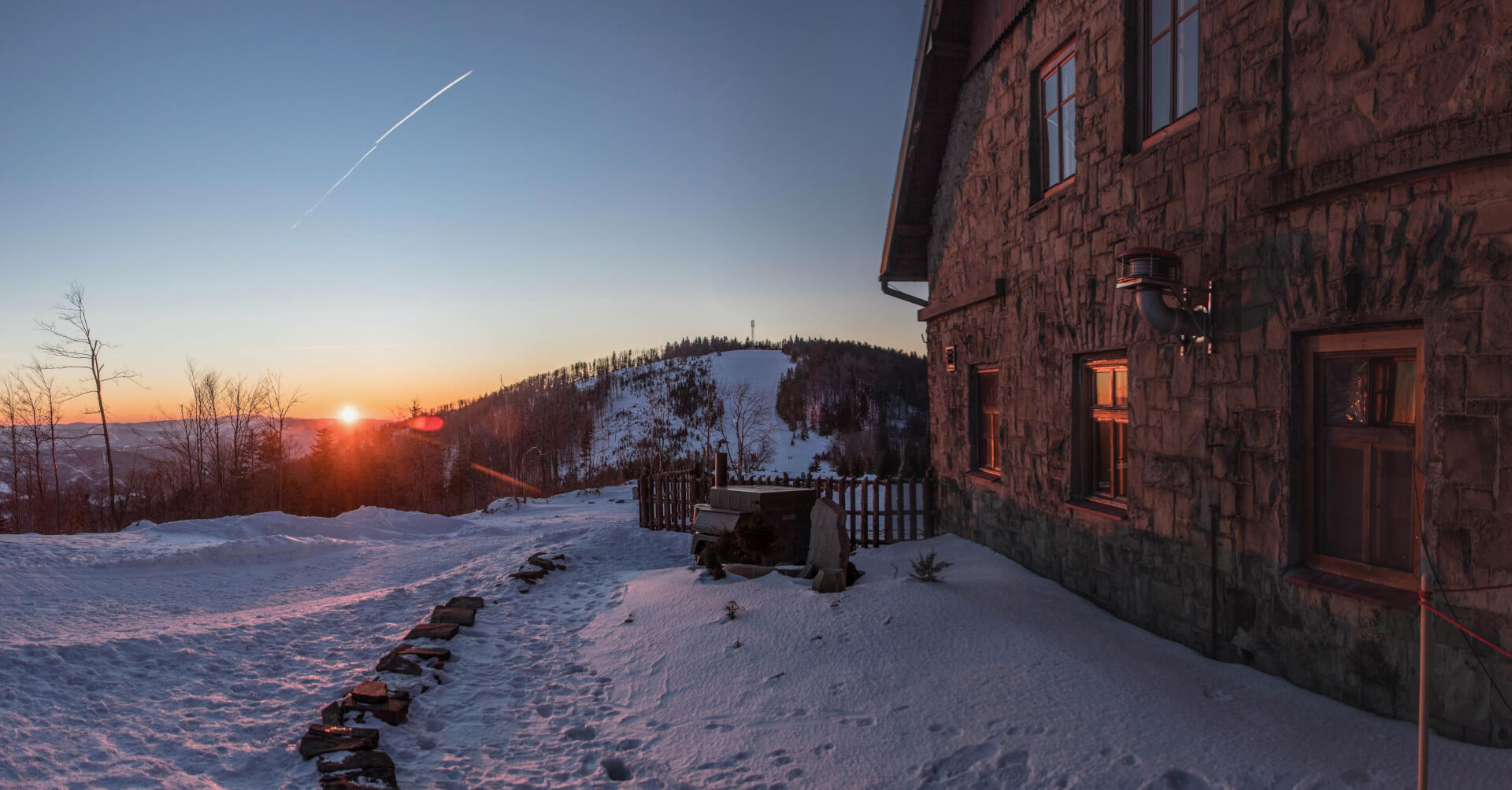 Klimczok. Widok spod schroniska