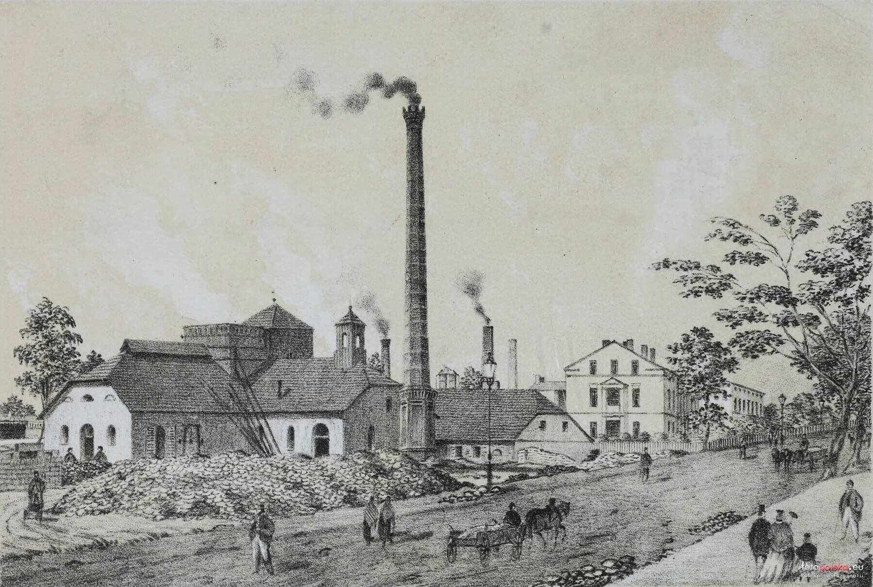 Lata 1860-1865, huta w miejscu dawnej Kuźnicy Boguckiej w Katowicach