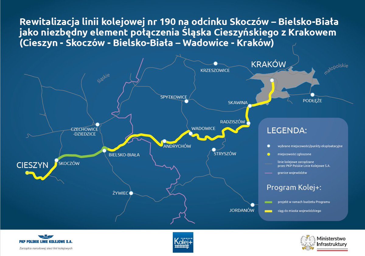 Rewitalizacja linii kolejowej Skoczów - Bielsko Biała