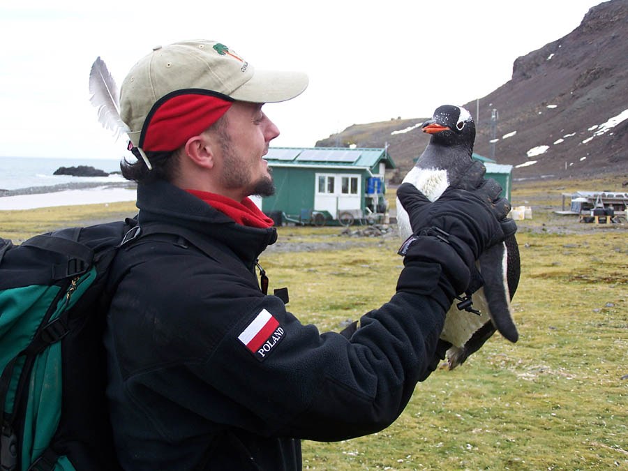 Michał Kaczmarczyk na Antarktydzie