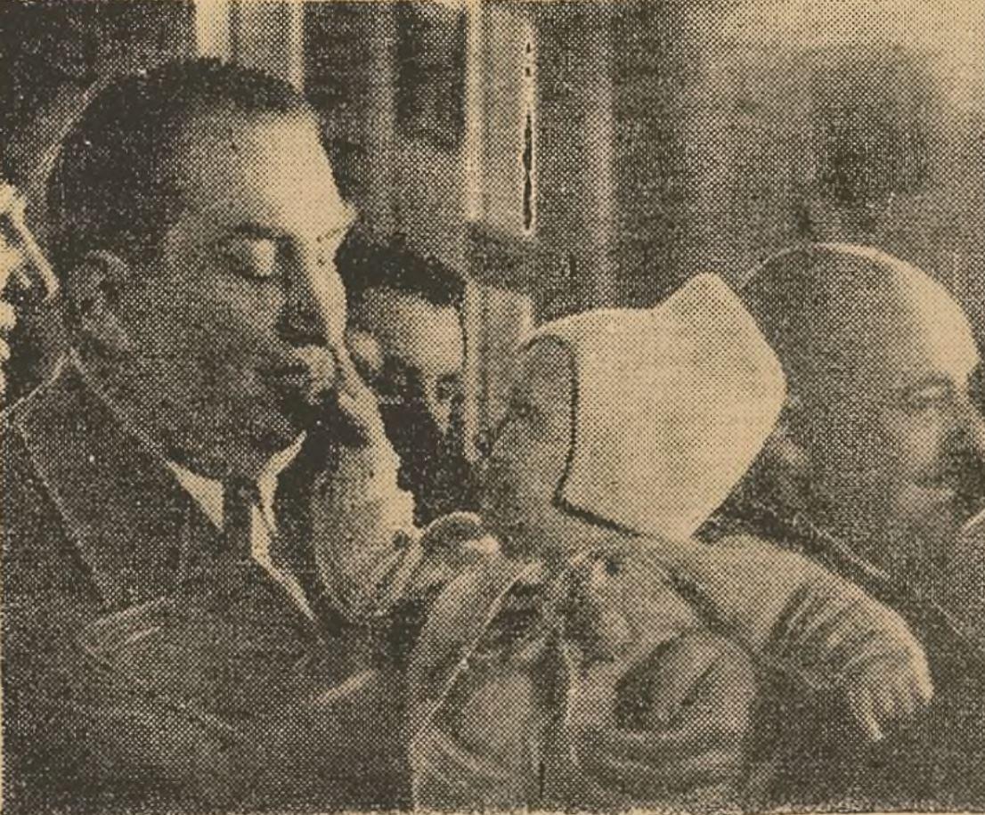 Zawadzki i Ziętek jako ojcowie chrzestni, rok 1947