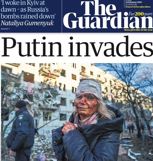 Okładka The Guardian z Oleną sprzed roku.