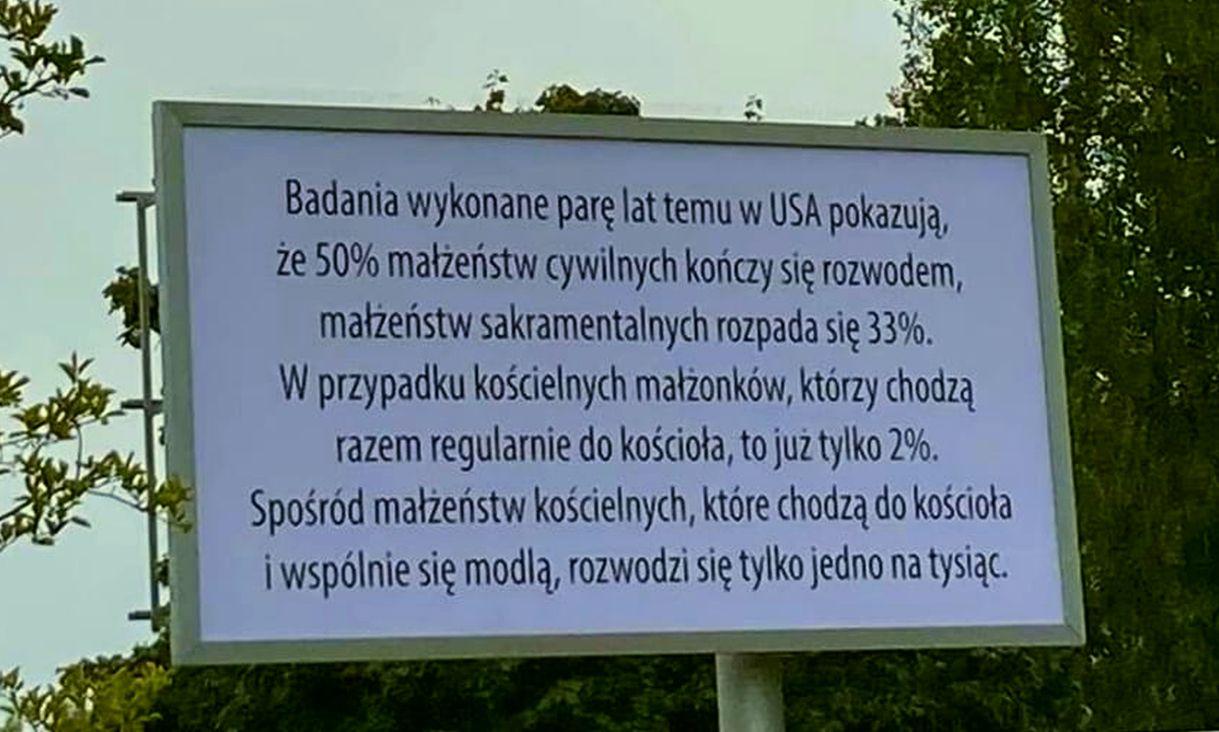 Najnowszy billboard Fundacji Kornice.