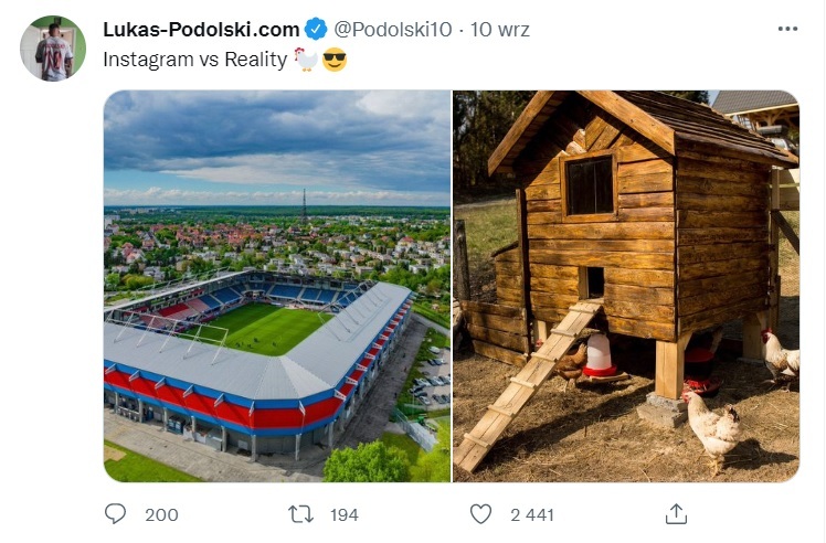 Instagram kontra rzeczywistość. Prezentuje Lukas Podolski