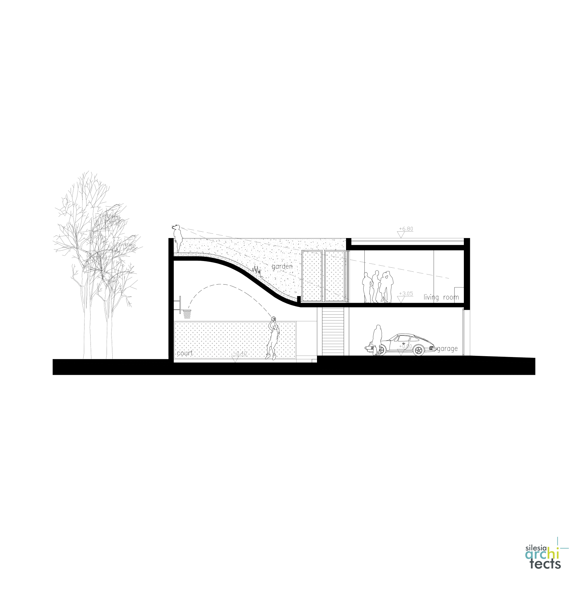 "Dom dla koszykarza" projektu Silesiaarchitects