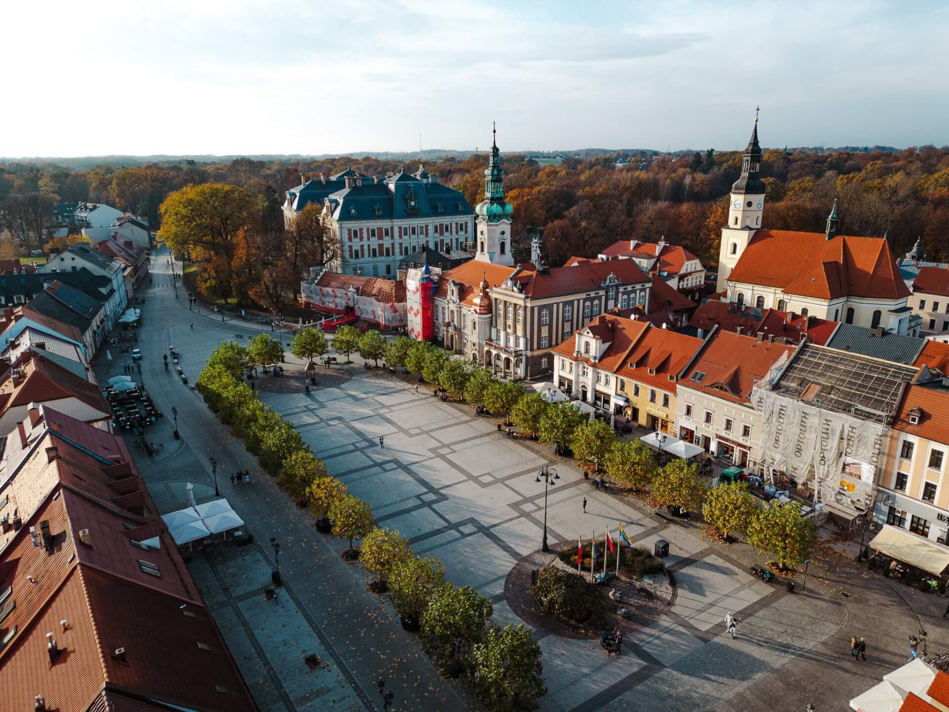 Rynek, park i zamek w Pszczynie