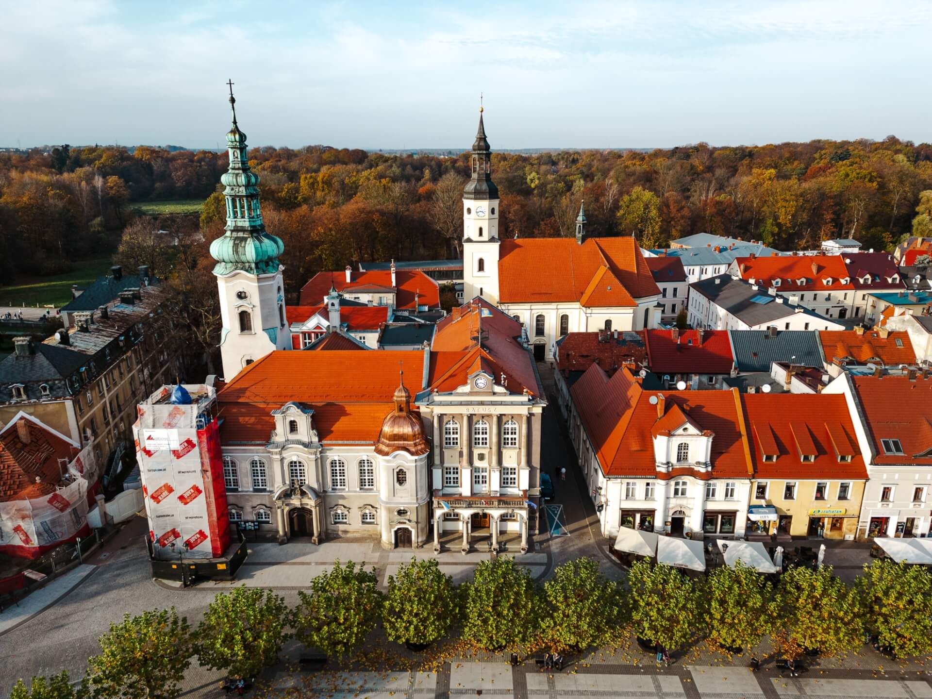 Rynek, park i zamek w Pszczynie