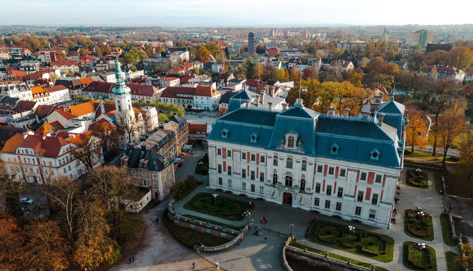 Rynek, park i zamek w Pszczynie