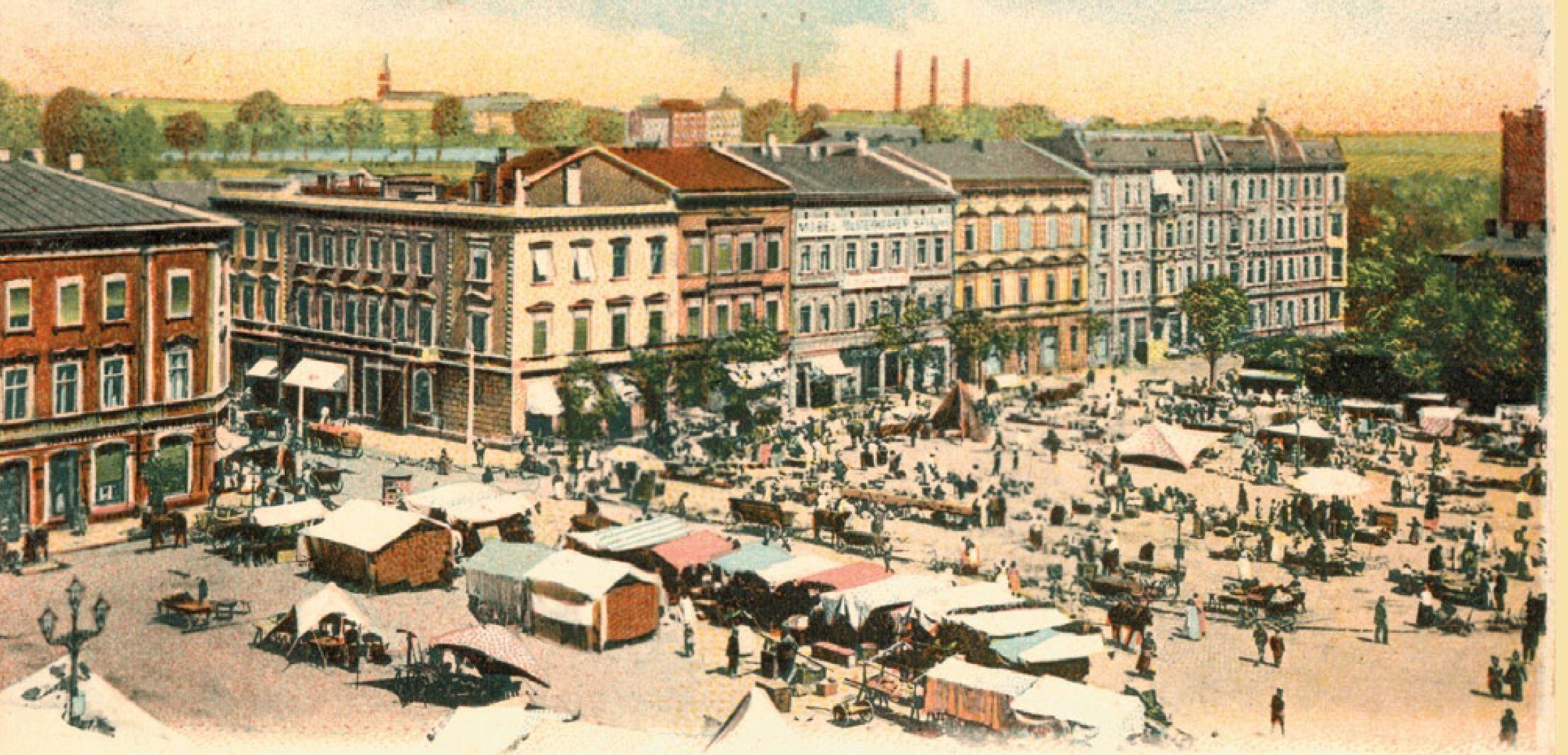 Rynek w Katowicach w roku 1903