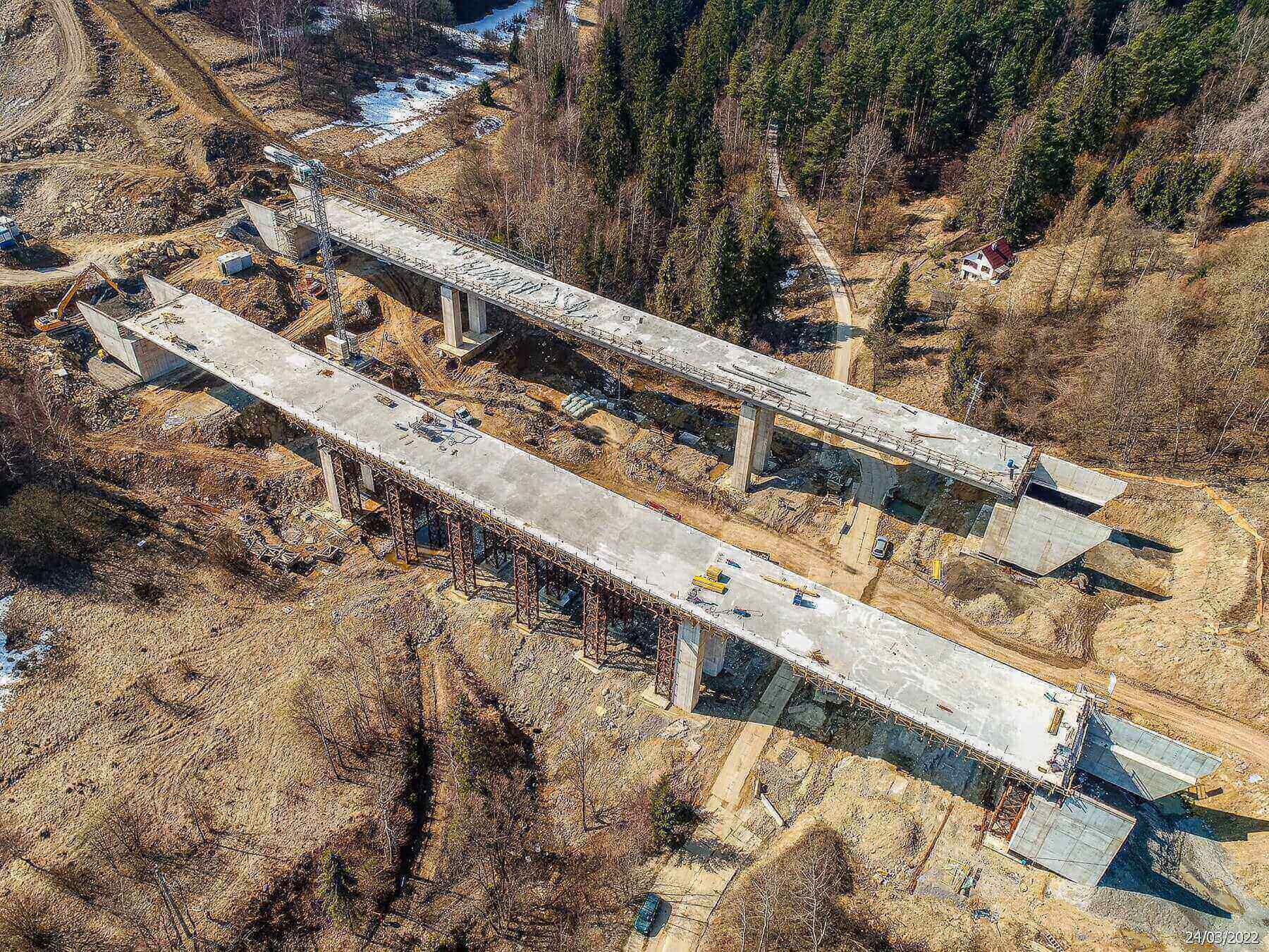 S1 w Beskidach: estakada, ul. Za Groniem