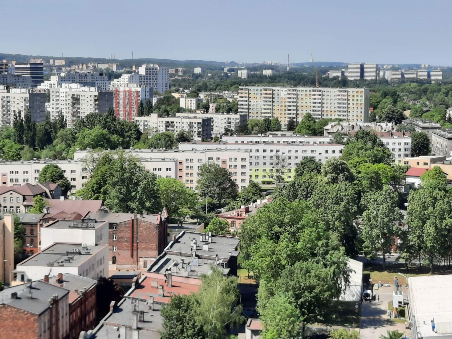 Widok z dachu biurowca DL Tower Katowice