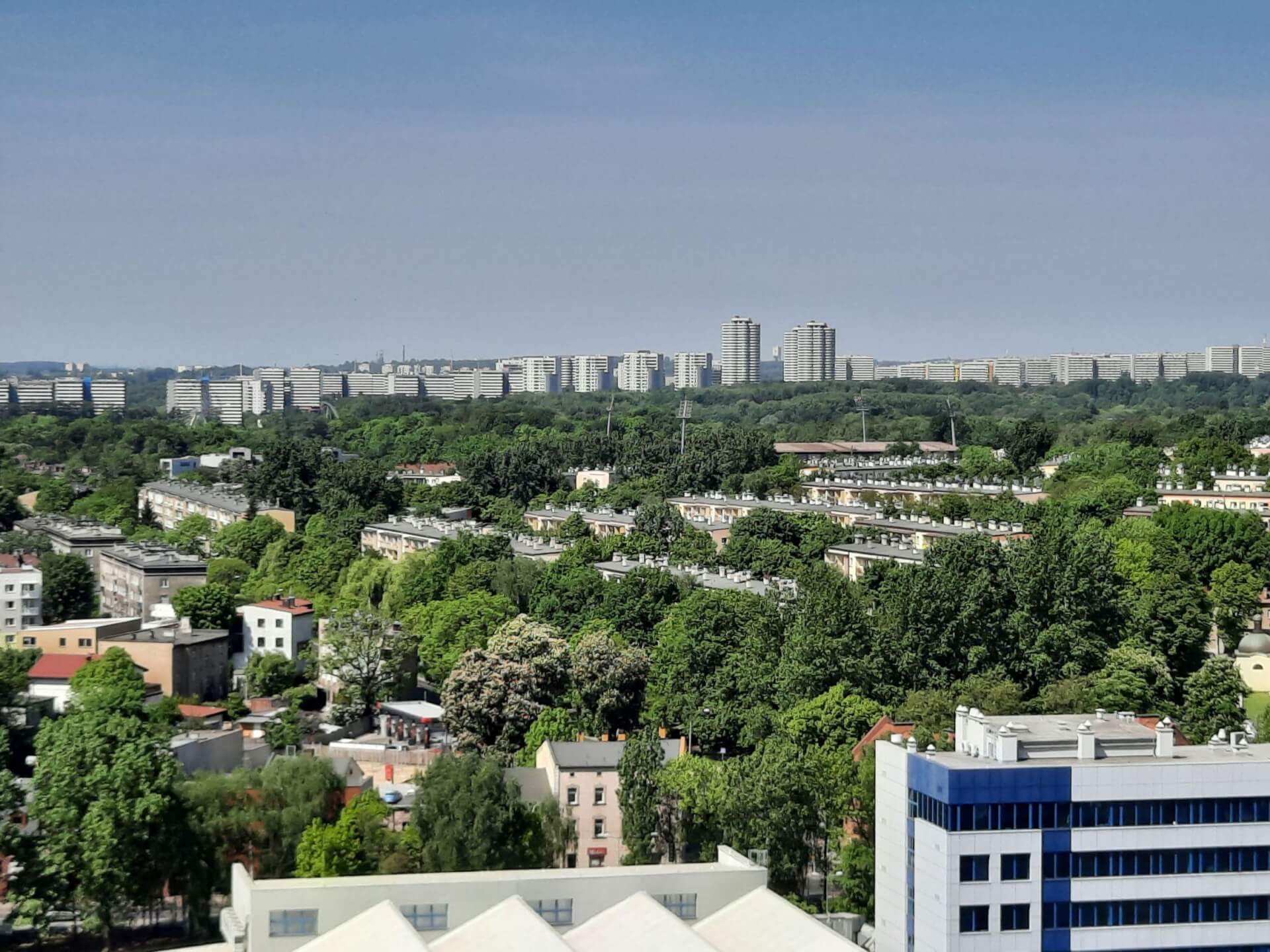 Widok z dachu biurowca DL Tower Katowice