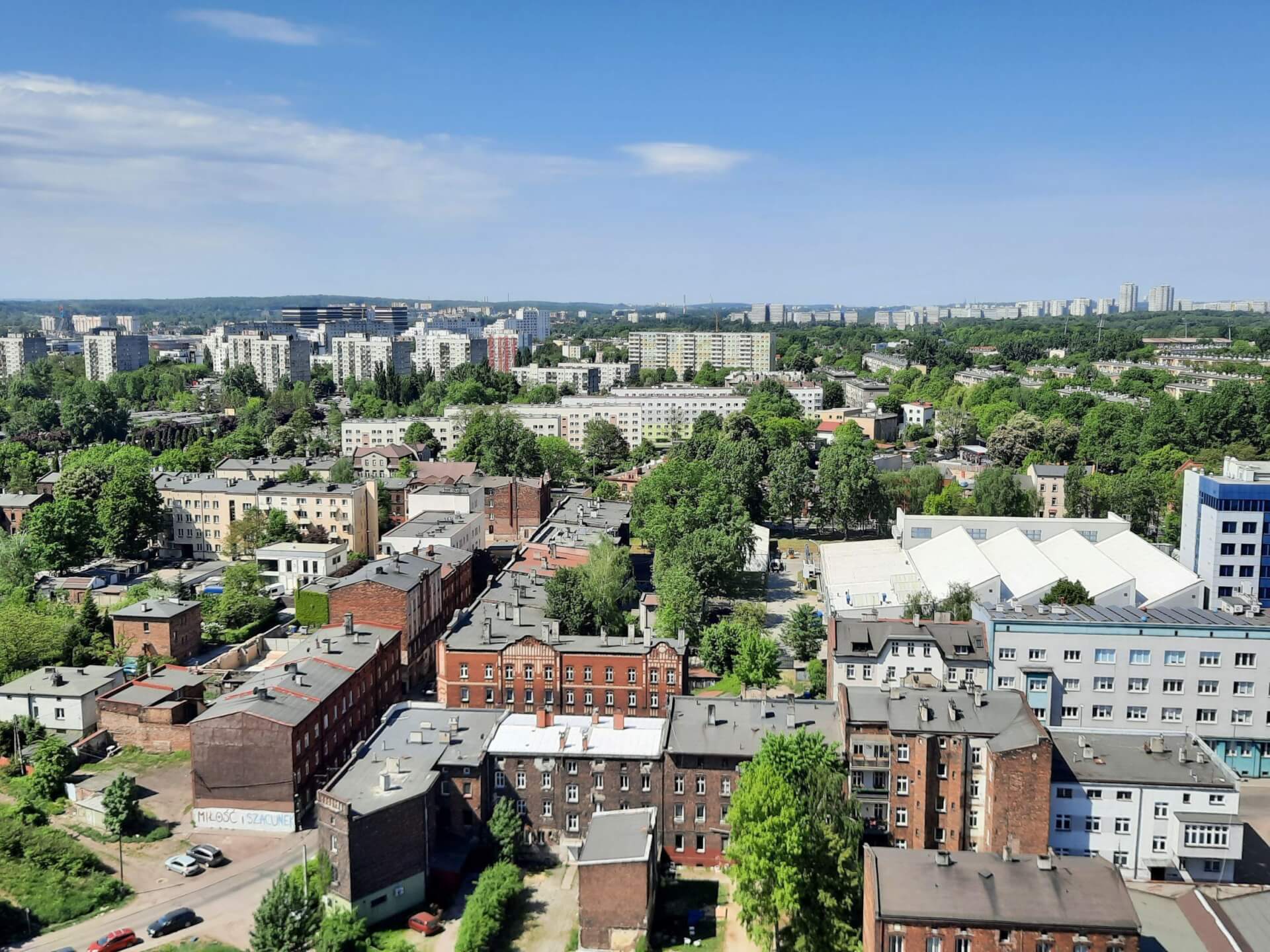 Widok z dachu biurowca DL Tower Katowice