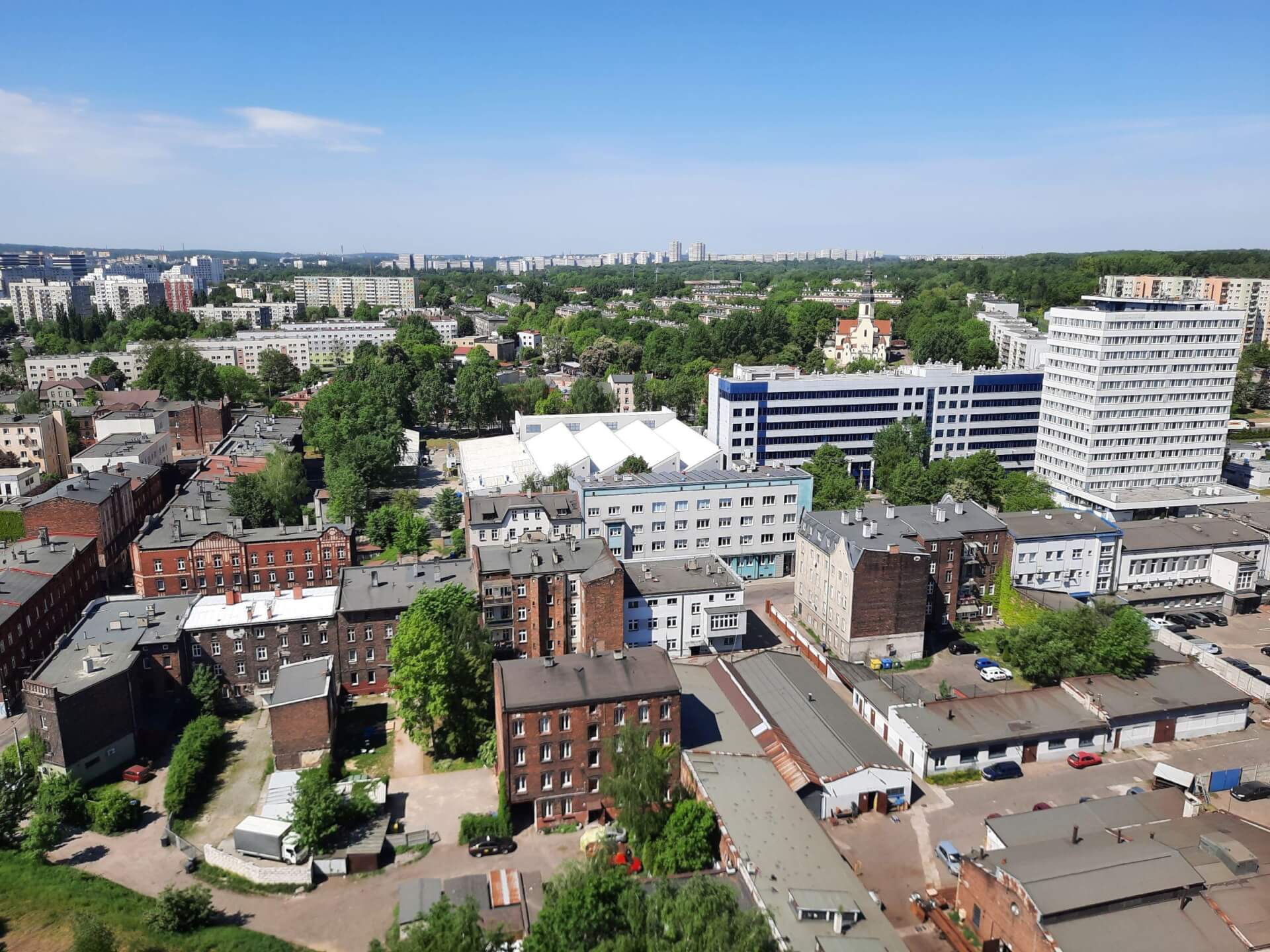 Widok z dachu biurowca DL Tower Katowice
