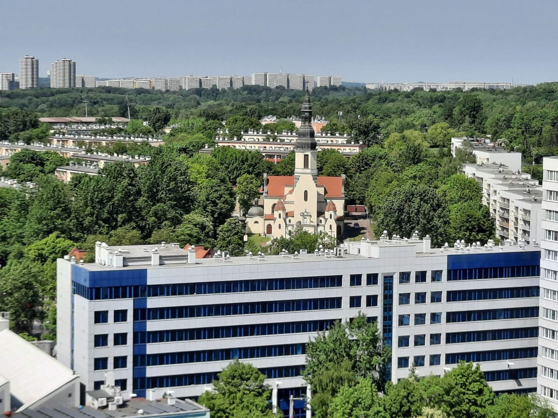 Widok z dachu biurowca DL Tower Katowice