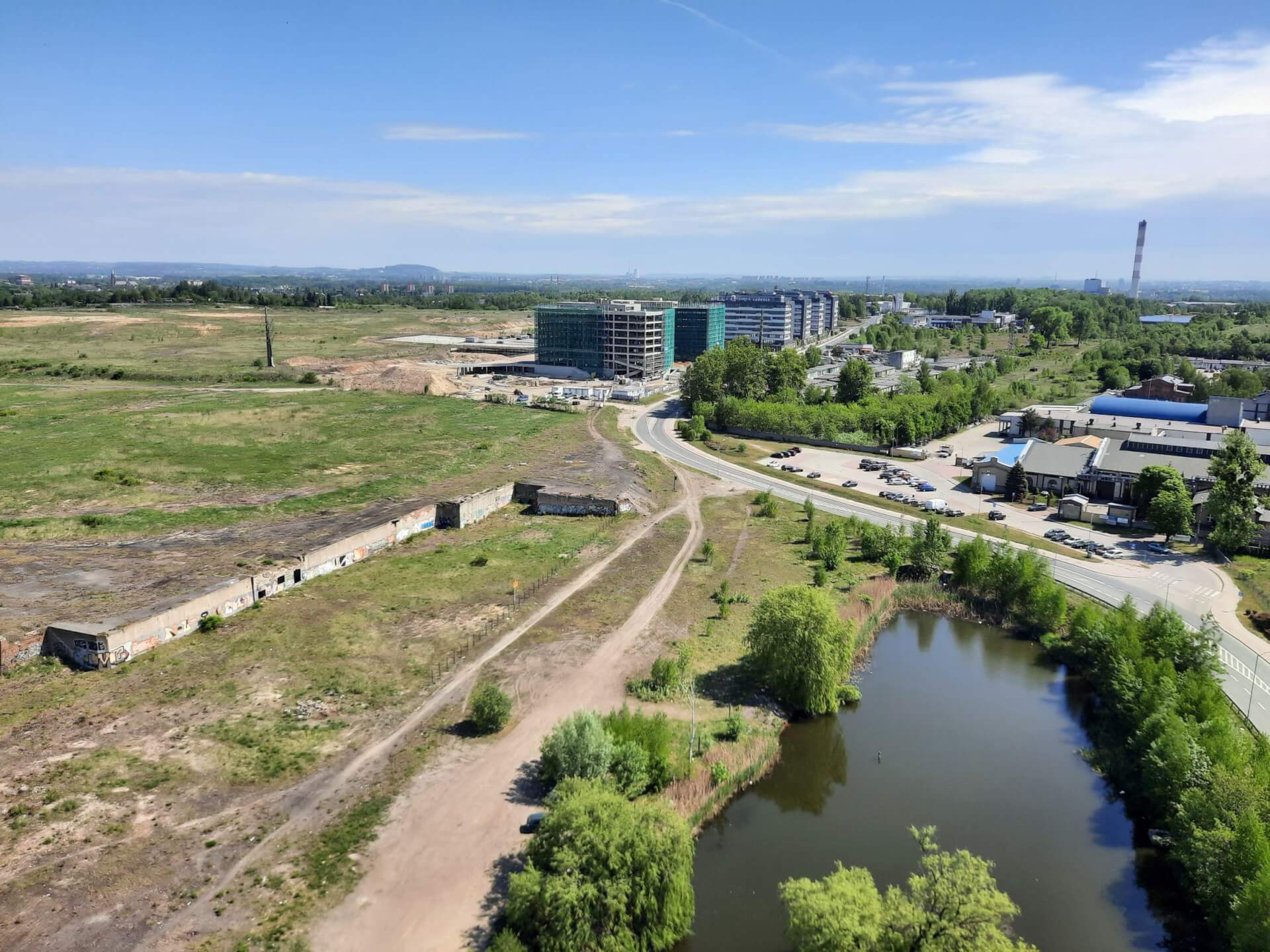 Widok z dachu biurowca DL Tower Katowice