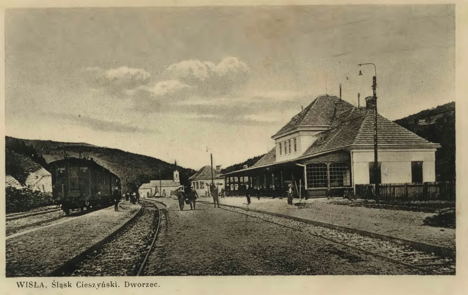 Wisła Dworzec kolejowy Pocztówka
