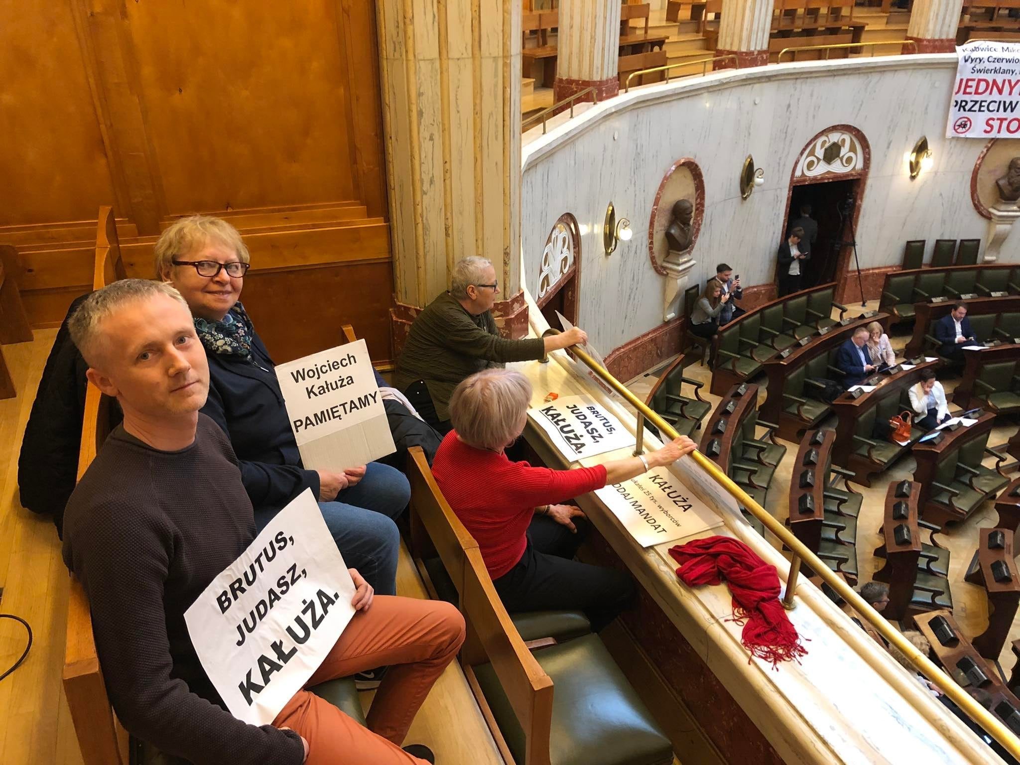 Wojciech Kałuża. Protest