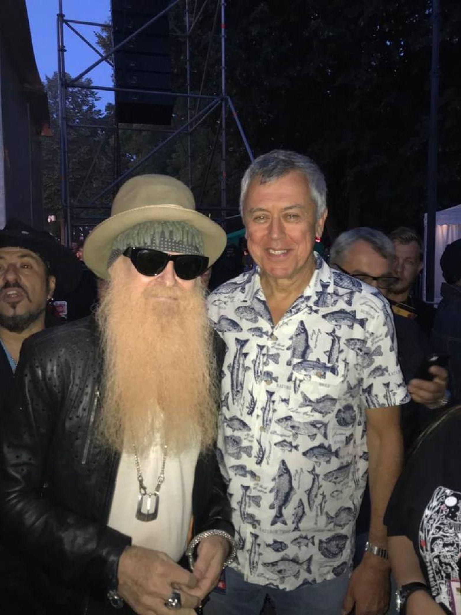 Wojciech Zamorski i Billy Gibbons.