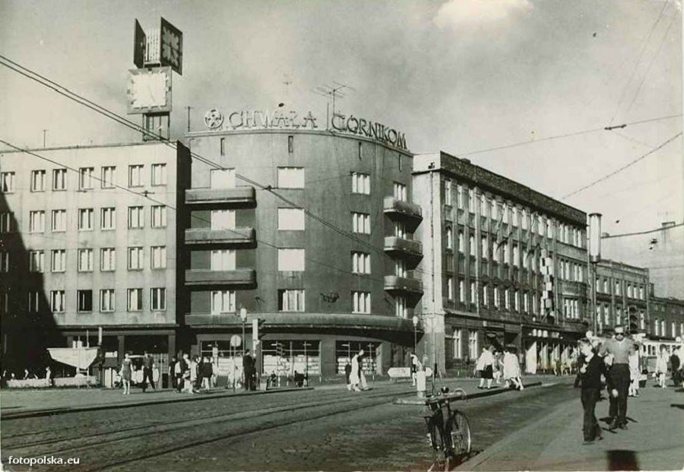 Zabrze ul Wolności 1960 1970 chwała górnikom