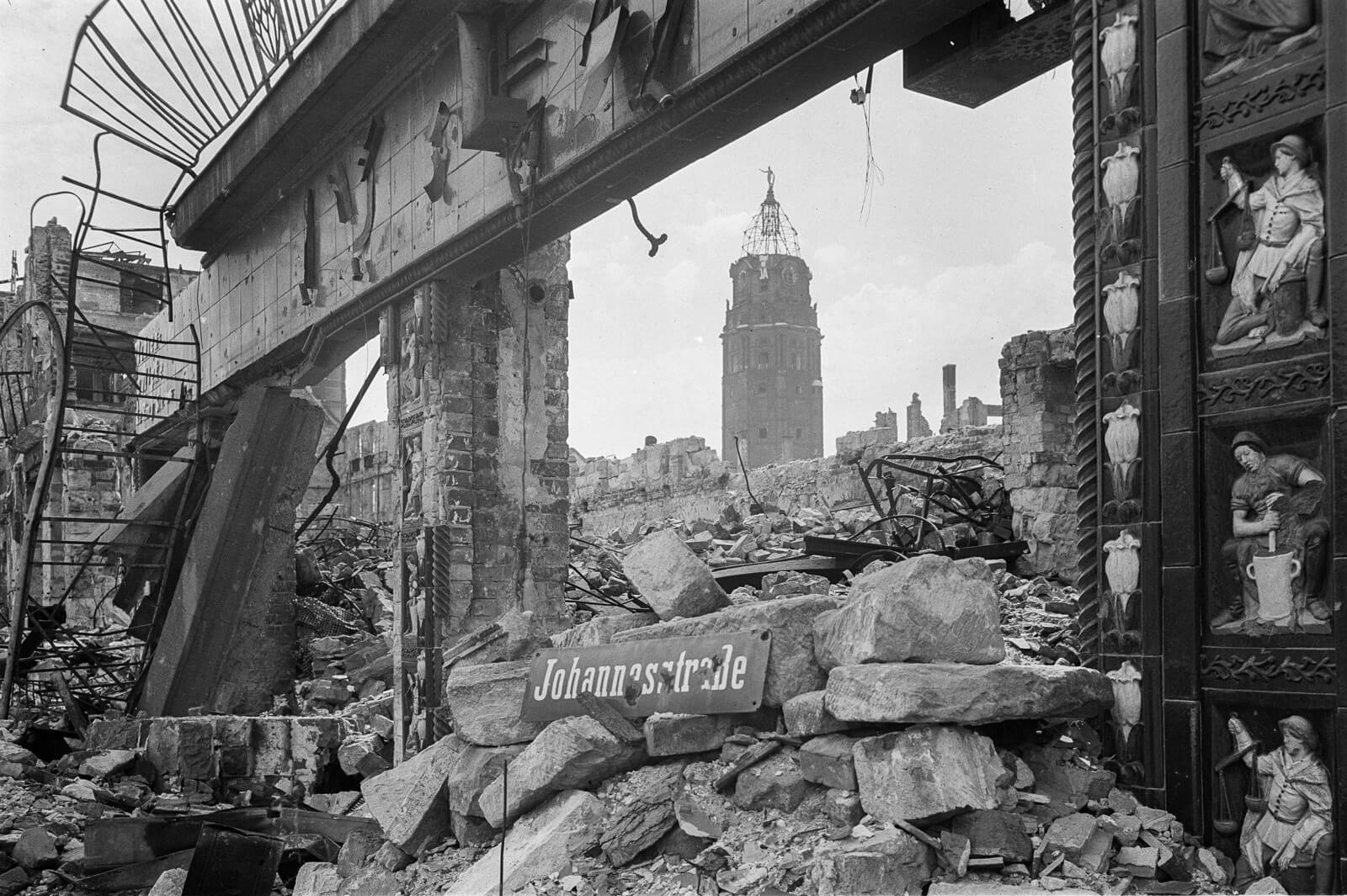 Zbombardowane w 1945 r. Drezno