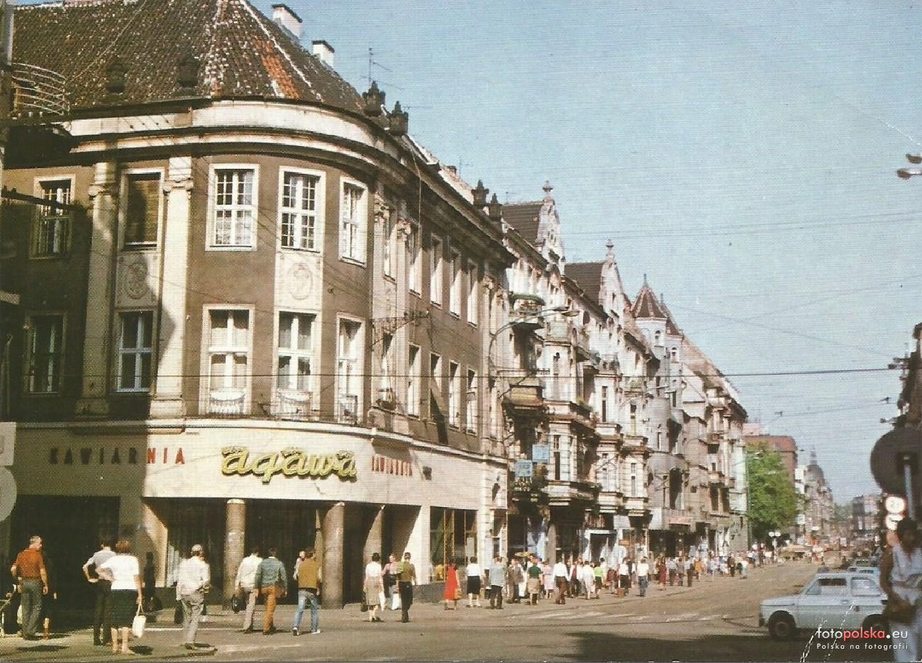 Ulica Zwycięstwa w Gliwicach początek lat 80.