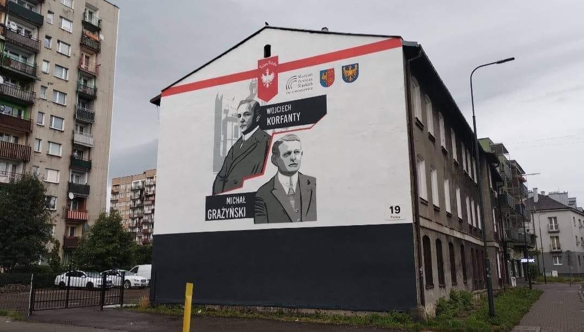Mural z Grażyńskim i Korfantym w Świętochłowicach Mural z Grażyńskim i Korfantym w Świętochłowicach