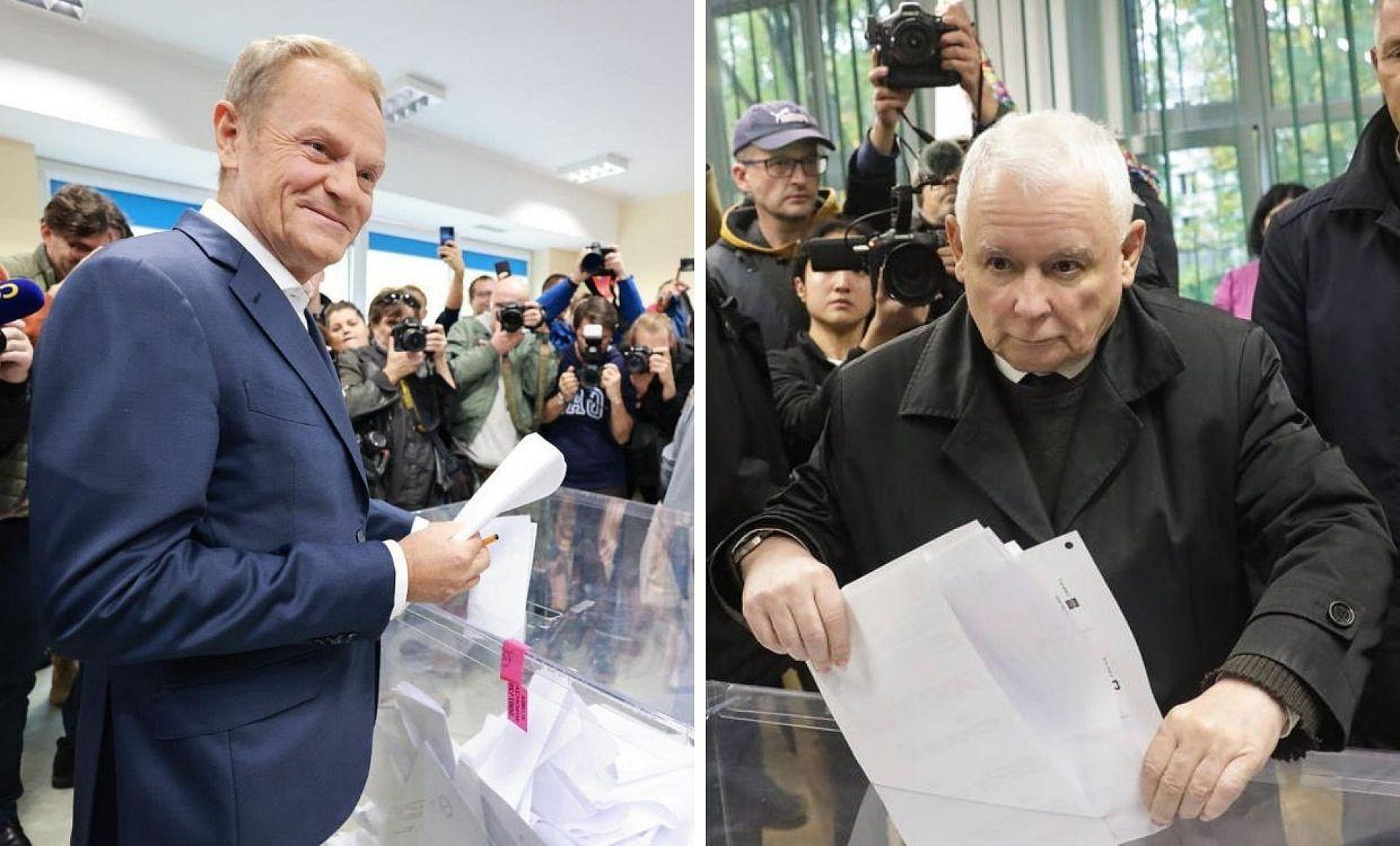 Wybory 2023. Donald Tusk i Jarosław Kaczyński Wybory 2023. Donald Tusk i Jarosław Kaczyński