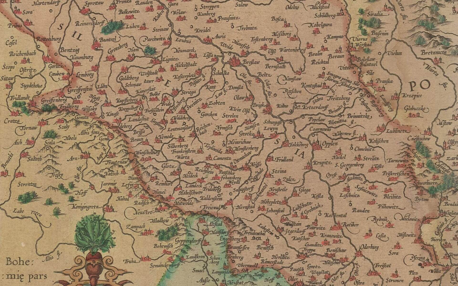 Dawna mapa Śląska Dawna mapa Śląska