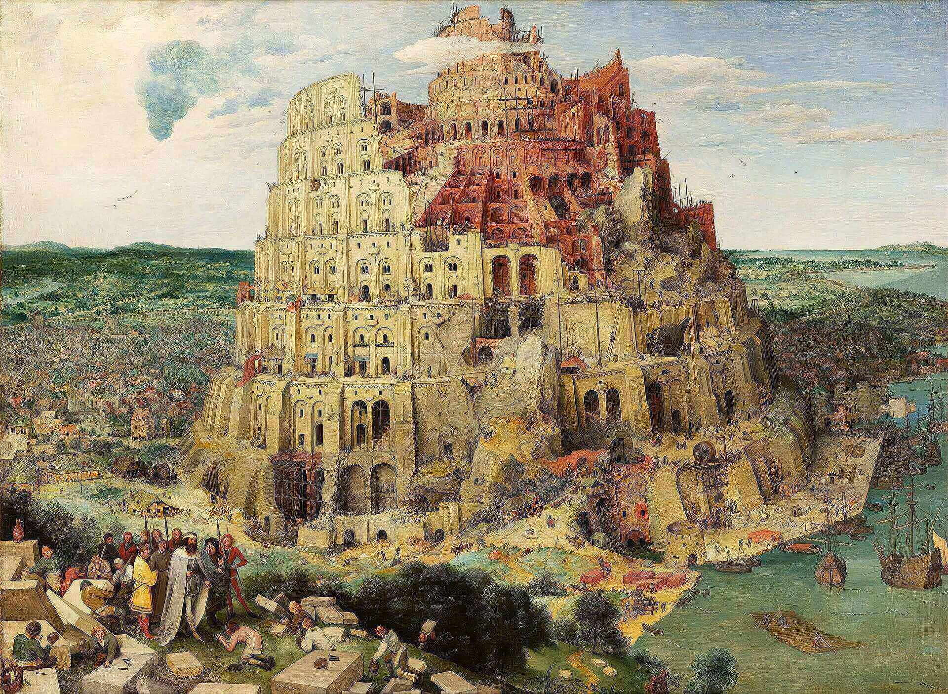 Obraz "Wieża Babel". Mal. Pieter Bruegel (starszy), 1563 r. Obraz "Wieża Babel". Mal. Pieter Bruegel (starszy), 1563 r.