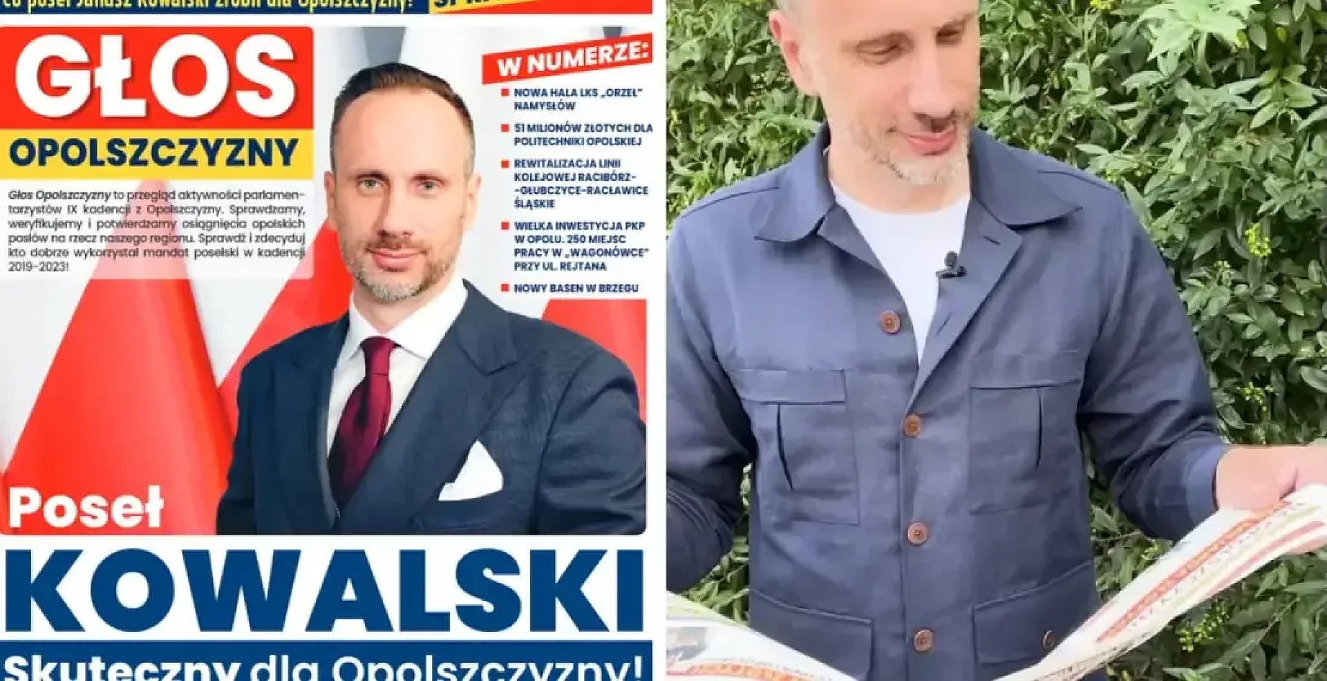 Głos Opolszczyzny głosem Janusza Kowalskiego Poseł mem wydał własną gazetę Głos Opolszczyzny głosem Janusza Kowalskiego Poseł mem wydał własną gazetę