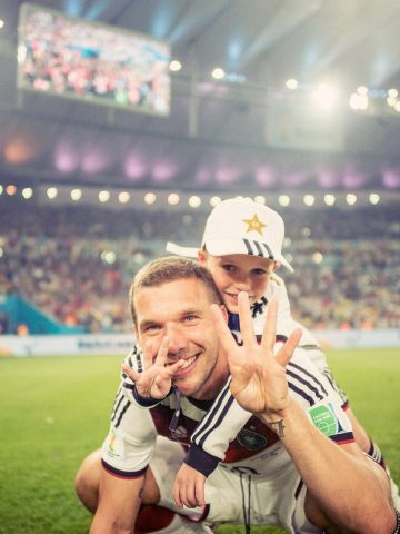Lukas Podolski z synem Lukas Podolski z synem