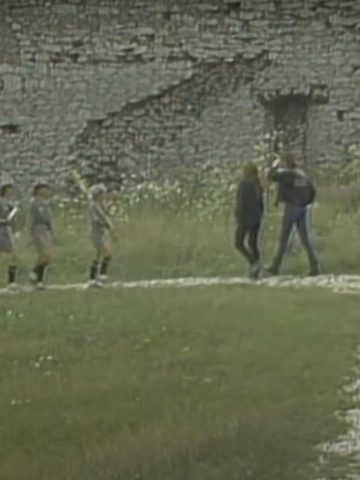 Muzycy Iron Maiden na zamku Ogrodzieniec Muzycy Iron Maiden na zamku Ogrodzieniec