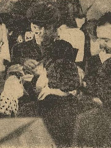 Zawadzki i Ziętek jako ojcowie chrzestni, rok 1947 Zawadzki i Ziętek jako ojcowie chrzestni, rok 1947